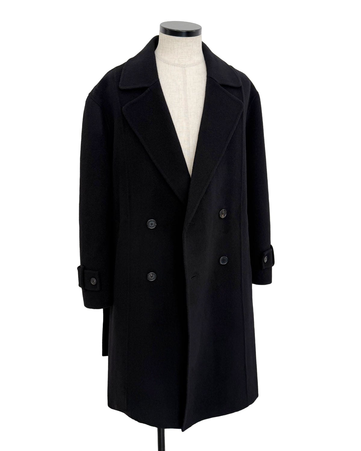 HARRISON WONG / Double Faced Wool 2in1 Trench Coat With Hood - Black