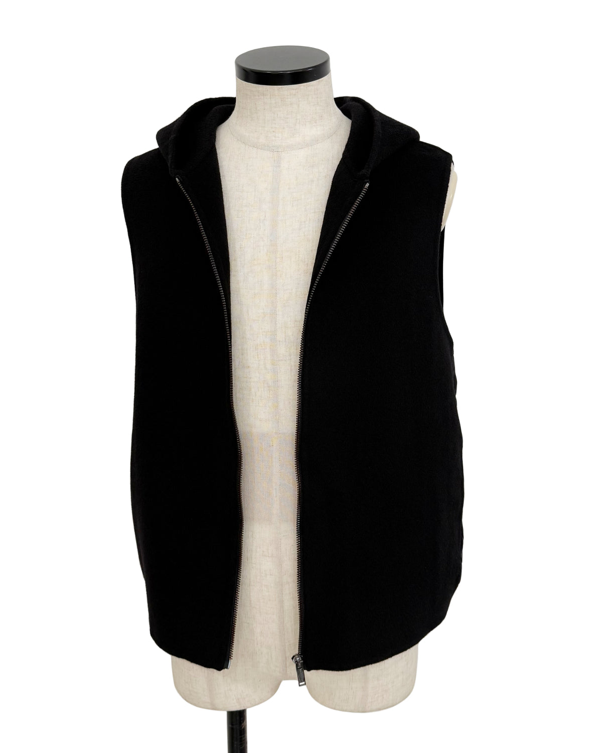 HARRISON WONG / Double Faced Wool 2in1 Trench Coat With Hood - Black