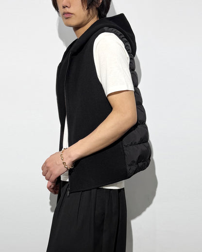 HARRISON WONG / Double Faced Wool 2in1 Trench Coat With Hood - Black