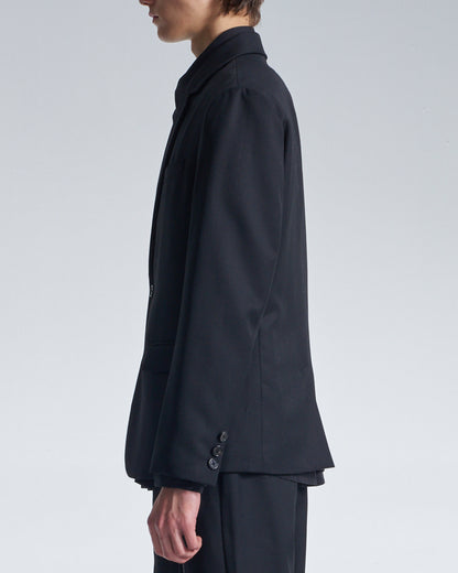 HARRISON WONG / Deconstructed Wool Blazer With Denim - Black