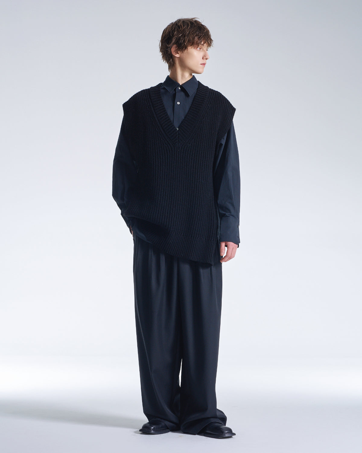 HARRISON WONG / Oversized Cotton Shirt - Black