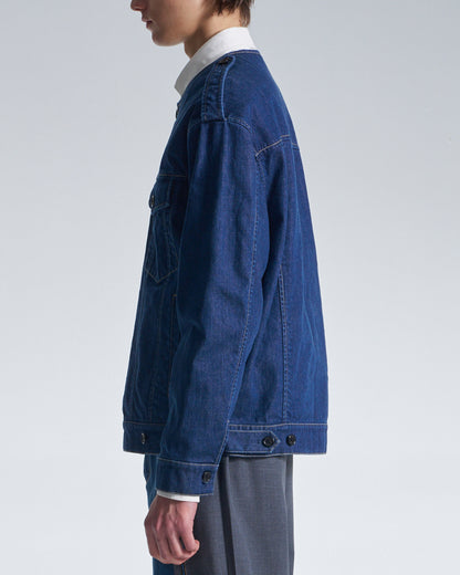 HARRISON WONG / 2in1 Denim Jacket With Sweater - Grey