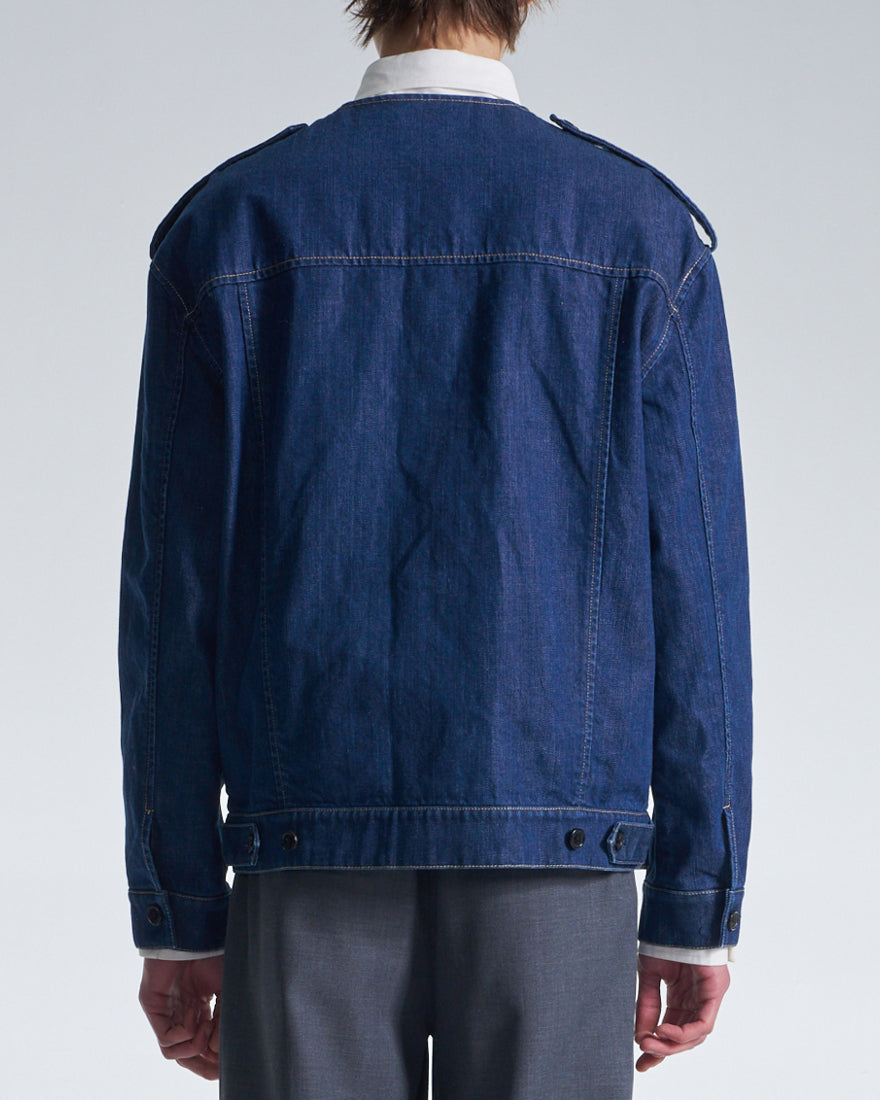 HARRISON WONG / 2in1 Denim Jacket With Sweater - Grey