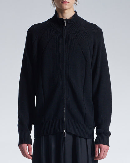 HARRISON WONG / Stand Collar Wool Cardigan With Zipper