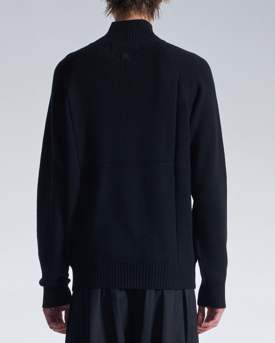 HARRISON WONG / Stand Collar Wool Cardigan With Zipper
