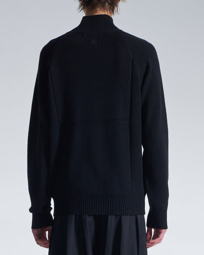 HARRISON WONG / Stand Collar Wool Cardigan With Zipper