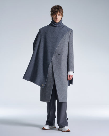 HARRISON WONG / Wide Leg Cotton Pants With Big Back Pockets - Grey