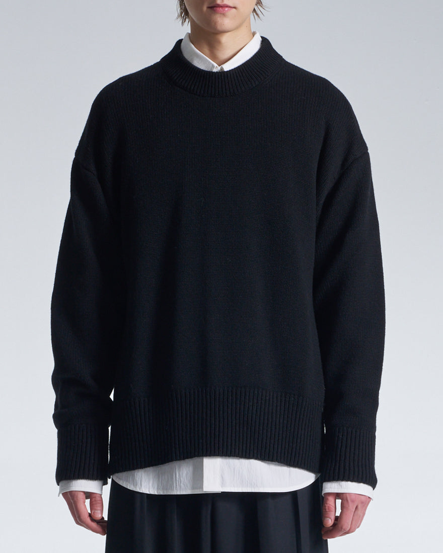 HARRISON WONG / Cashmere Wool Hybrid Oversize Sweater - Black