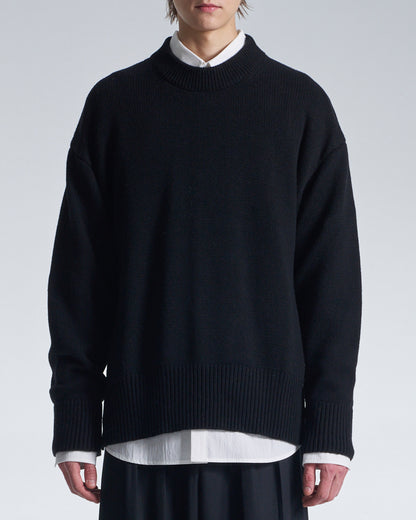 HARRISON WONG / Cashmere Wool Hybrid Oversize Sweater - Black