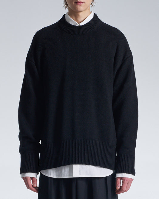 HARRISON WONG / Cashmere Wool Hybrid Oversize Sweater - Black