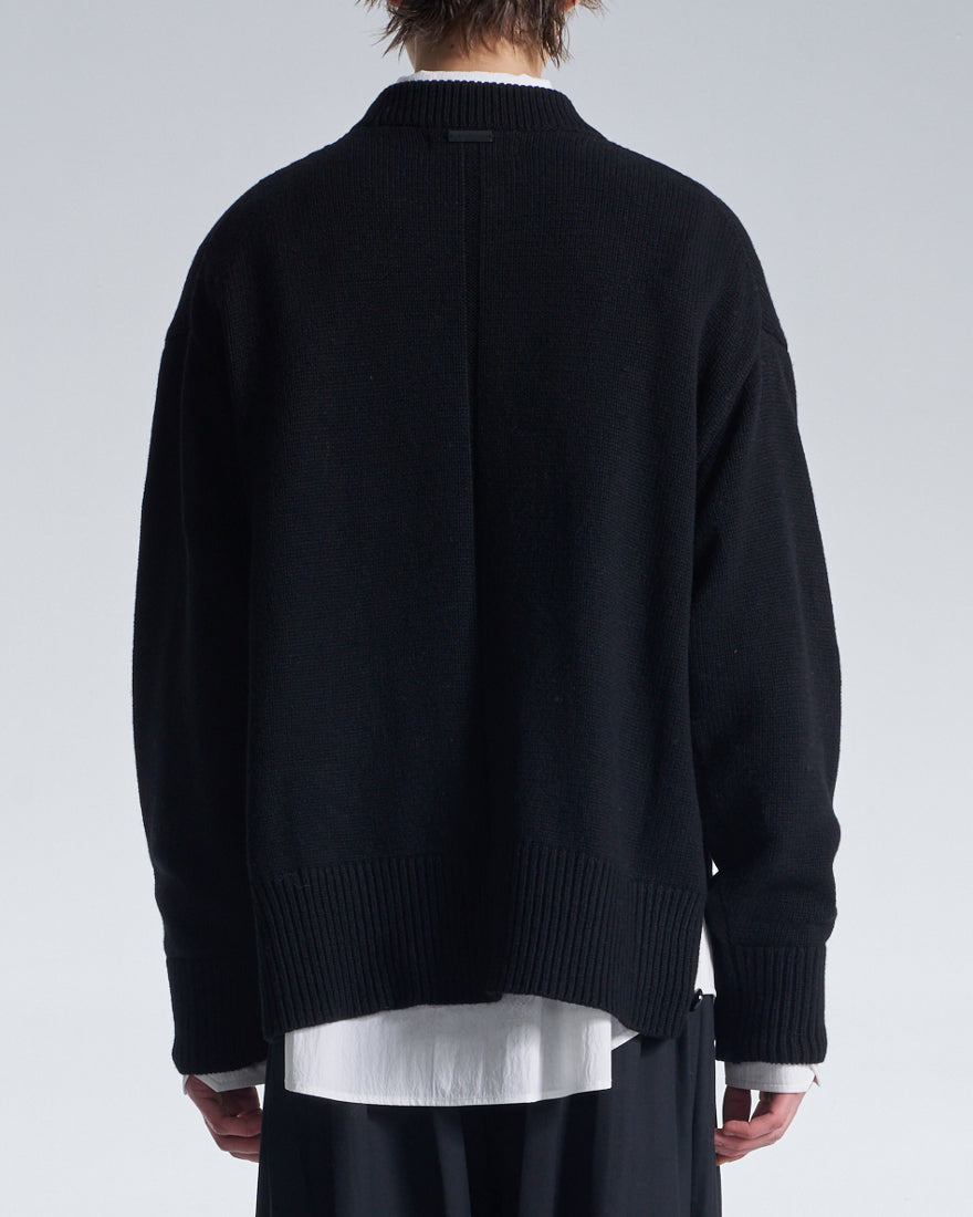 HARRISON WONG / Cashmere Wool Hybrid Oversize Sweater - Black