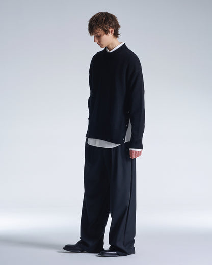 HARRISON WONG / Cashmere Wool Hybrid Oversize Sweater - Black
