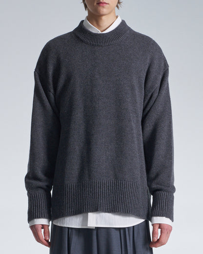 HARRISON WONG / Cashmere Wool Hybrid Oversize Sweater - Grey