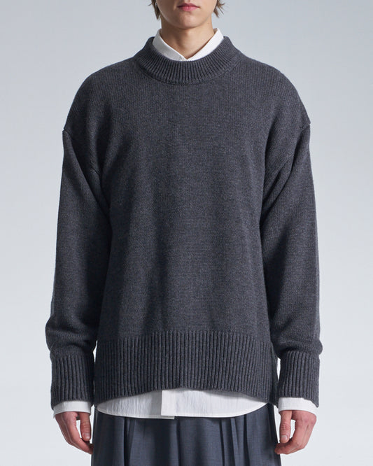 HARRISON WONG / Cashmere Wool Hybrid Oversize Sweater - Grey