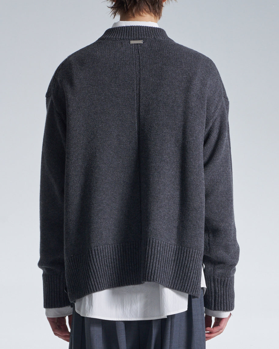 HARRISON WONG / Cashmere Wool Hybrid Oversize Sweater - Grey
