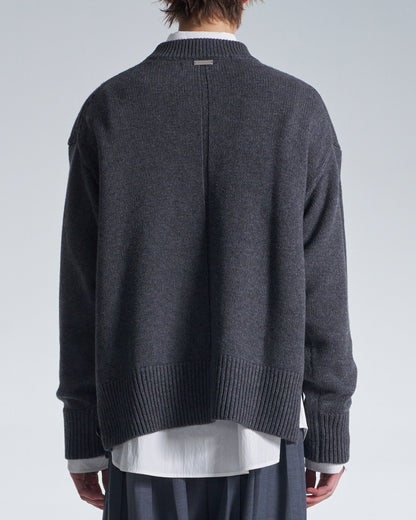 HARRISON WONG / Cashmere Wool Hybrid Oversize Sweater - Grey