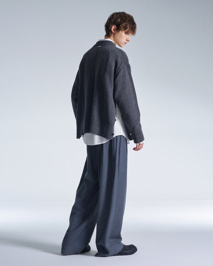 HARRISON WONG / Cashmere Wool Hybrid Oversize Sweater - Grey
