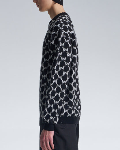 HARRISON WONG / Logo Monogram Wool Sweater - Black