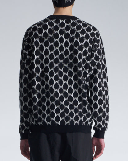 HARRISON WONG / Logo Monogram Wool Sweater - Black