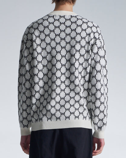 HARRISON WONG / Logo Monogram Wool Sweater - White