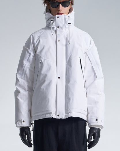 HARRISON WONG / Down Jacket With 3D Pocket On Sleeve - White