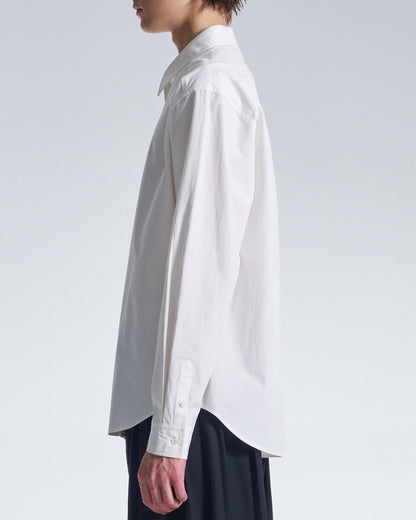HARRISON WONG / Cotton Shirt With V Cut Placket - White