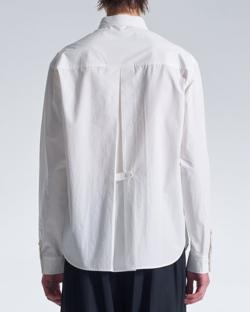 HARRISON WONG / Cotton Shirt With V Cut Placket - White