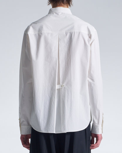 HARRISON WONG / Cotton Shirt With V Cut Placket - White