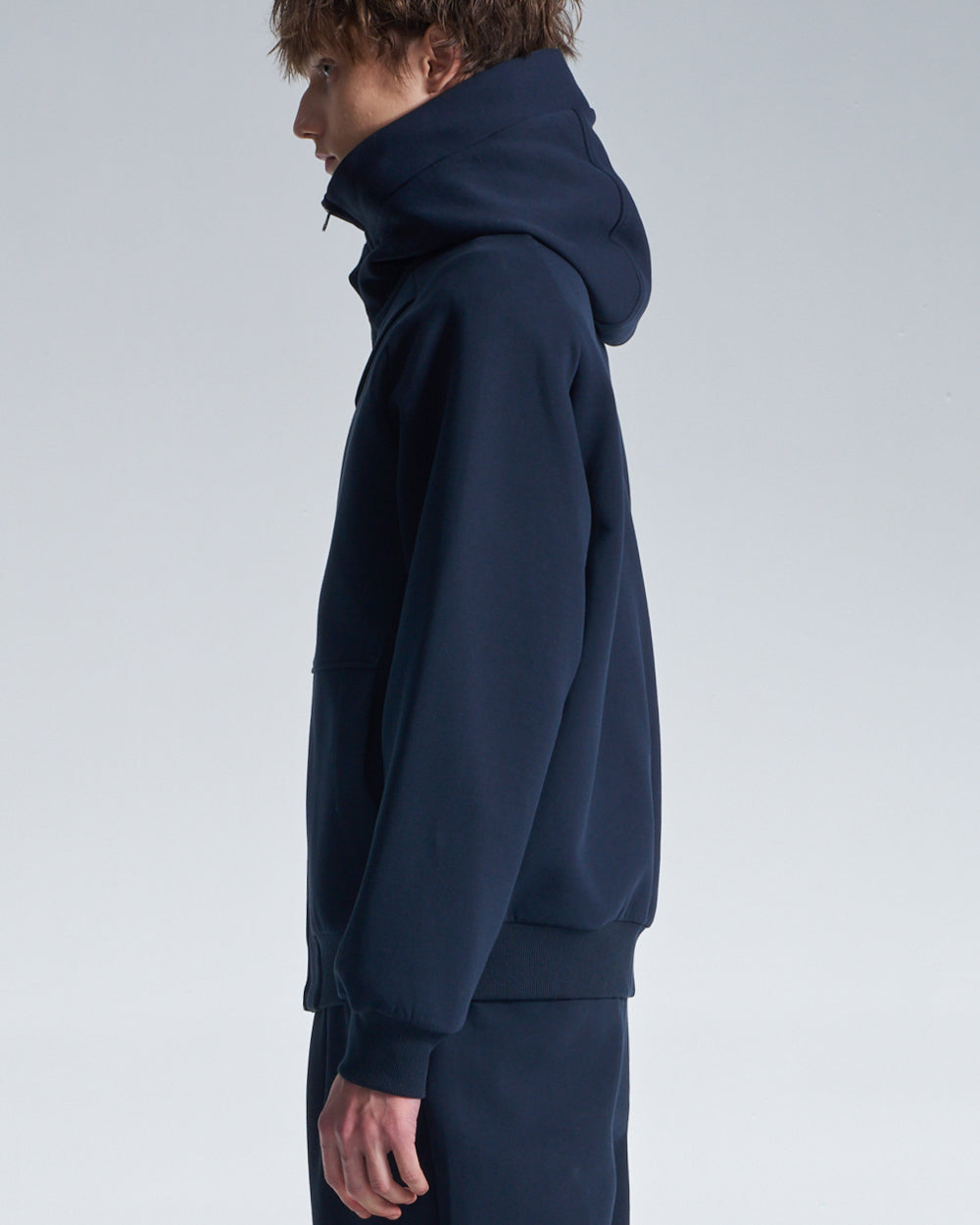 HARRISON WONG / Honeycomb Knit Zipper Jacket With Hood