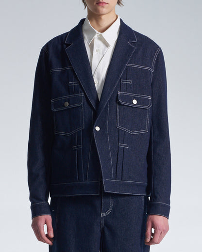 HARRISON WONG / Denim Jacket With Blazer Cut