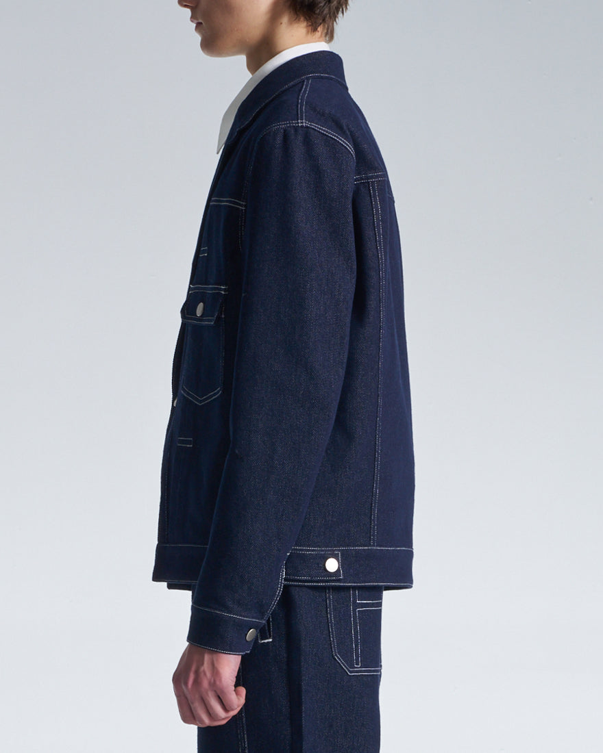HARRISON WONG / Denim Jacket With Blazer Cut