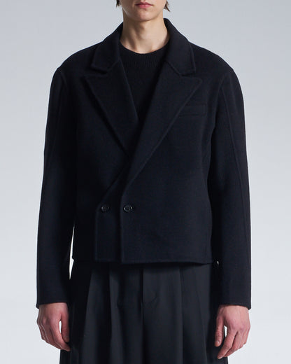 HARRISON WONG / Double Faced Wool Cropped Blazer - Black