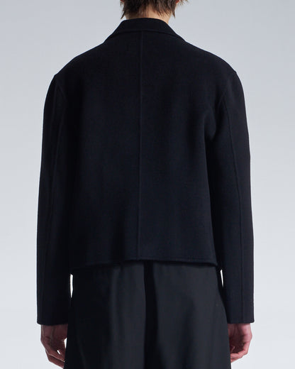 HARRISON WONG / Double Faced Wool Cropped Blazer - Black
