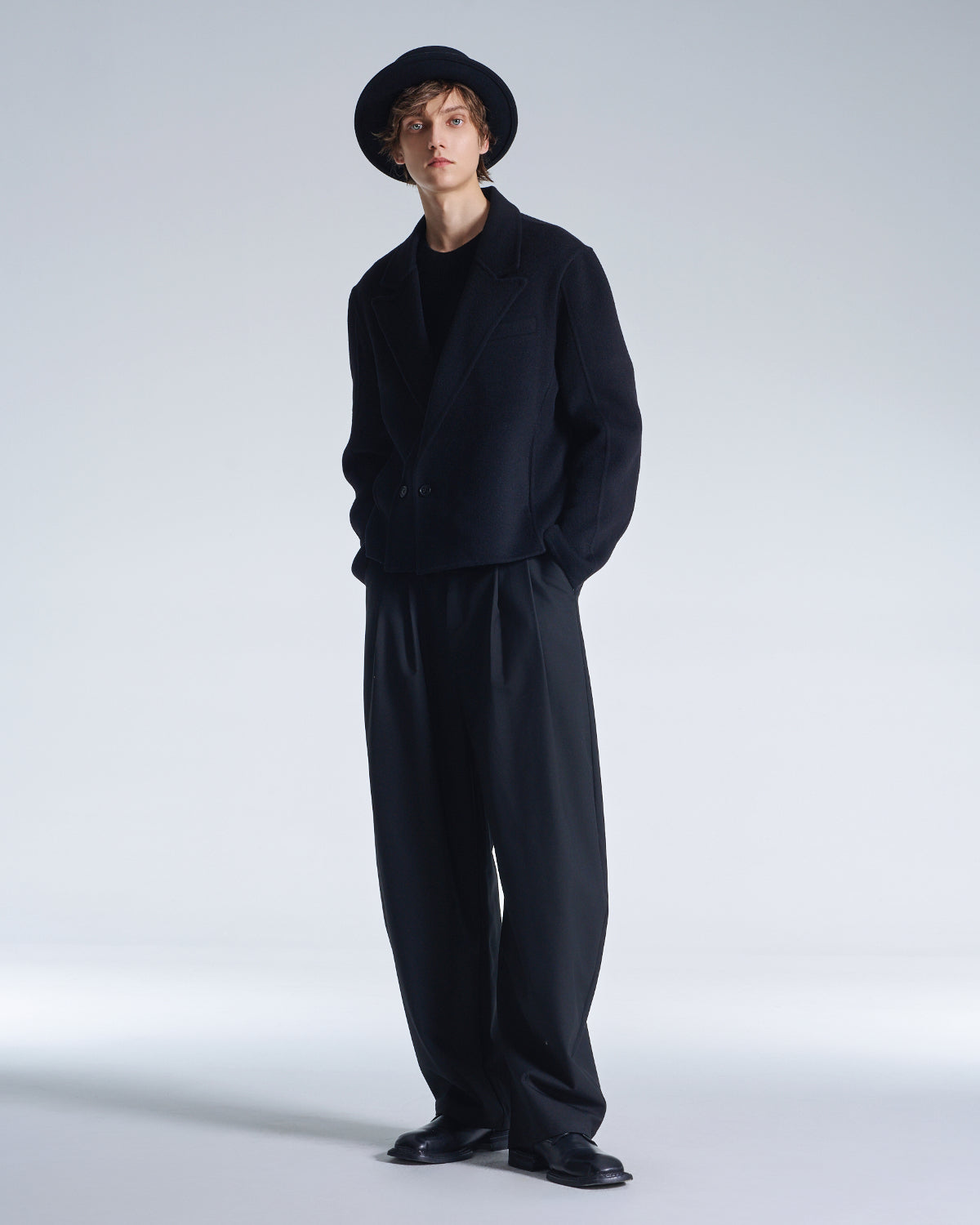 HARRISON WONG / Balloon Fit Wool Pants With Pleats