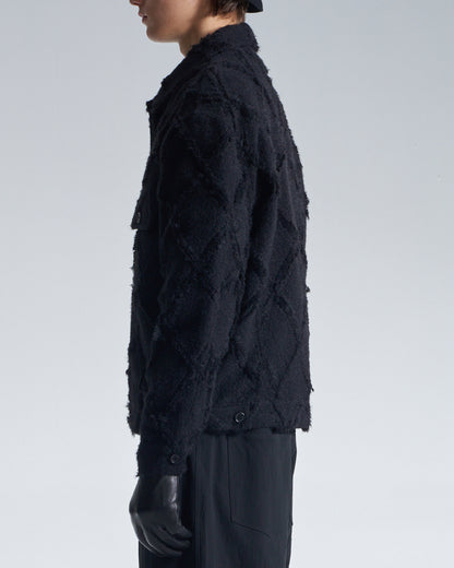HARRISON WONG / Ripped Diamond Pattern Jacket
