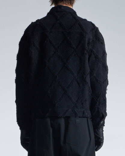 HARRISON WONG / Ripped Diamond Pattern Jacket