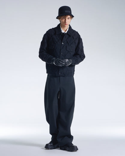HARRISON WONG / Ripped Diamond Pattern Jacket