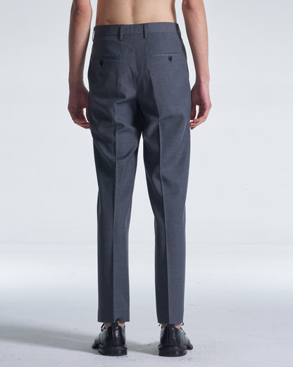 HARRISON WONG / Easy Fit Straight Leg Wool Pants - Grey
