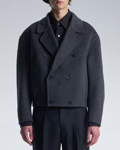 HARRISON WONG / Double Faced Wool DB Blazer - Charcoal