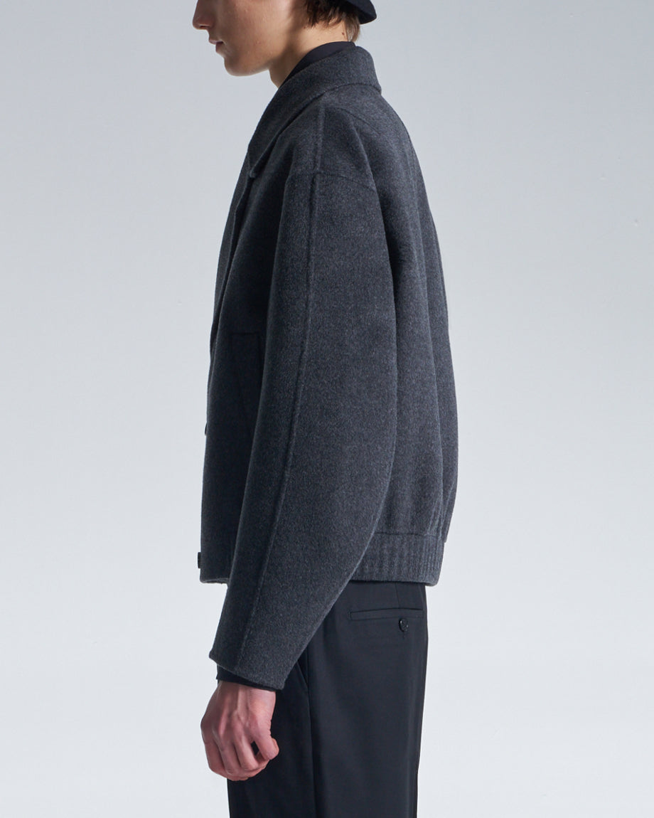 HARRISON WONG / Double Faced Wool DB Blazer - Charcoal
