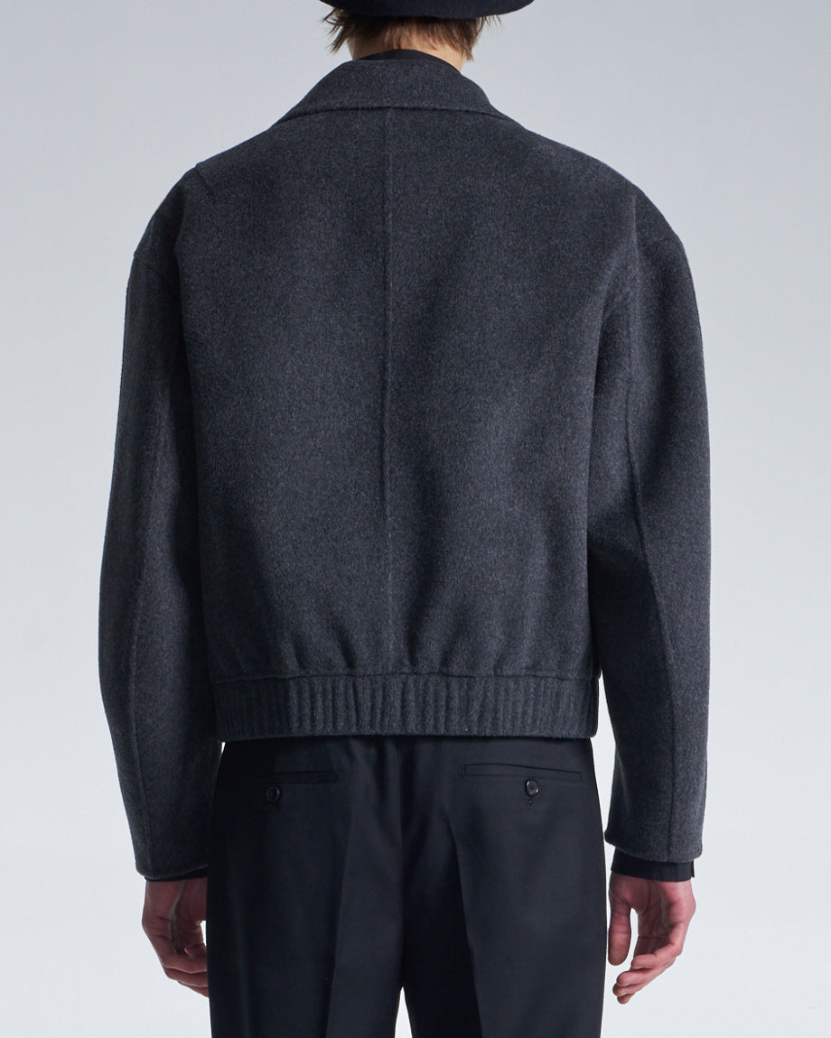 HARRISON WONG / Double Faced Wool DB Blazer - Charcoal