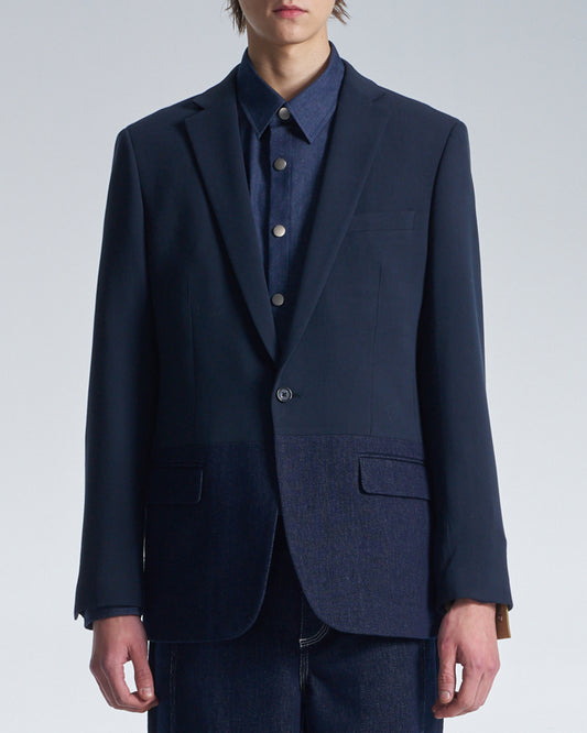 HARRISON WONG / Standard Fit Blazer With Denim Hem