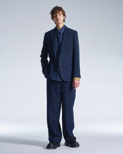 HARRISON WONG / Standard Fit Blazer With Denim Hem
