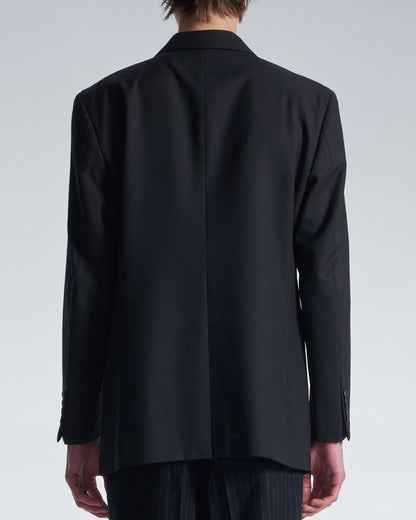HARRISON WONG / Standard Fit DB Blazer With Stripe Fabric Contrast
