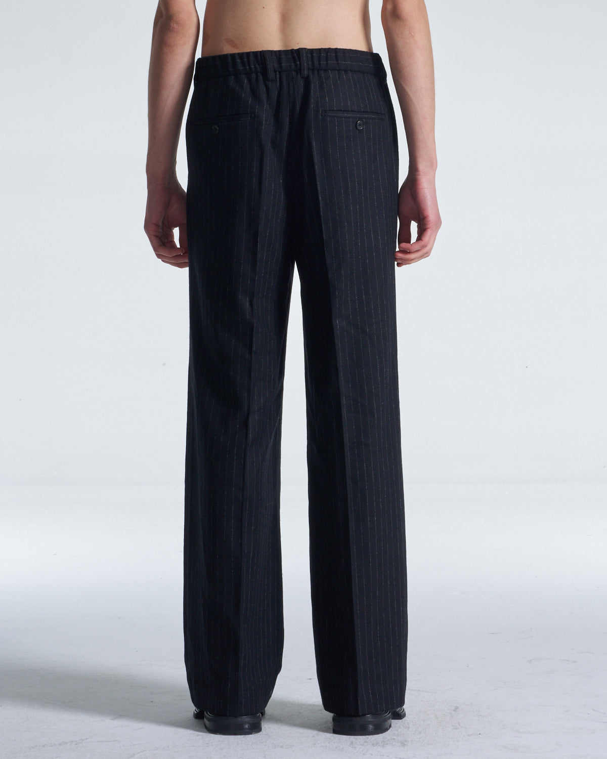 HARRISON WONG / Striped Wool Wide Leg Pants