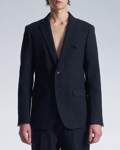 HARRISON WONG / Crepe Cotton Standard Fit Blazer - Black