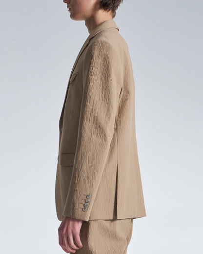 HARRISON WONG / Crepe Cotton Standard Fit Blazer - Peanut