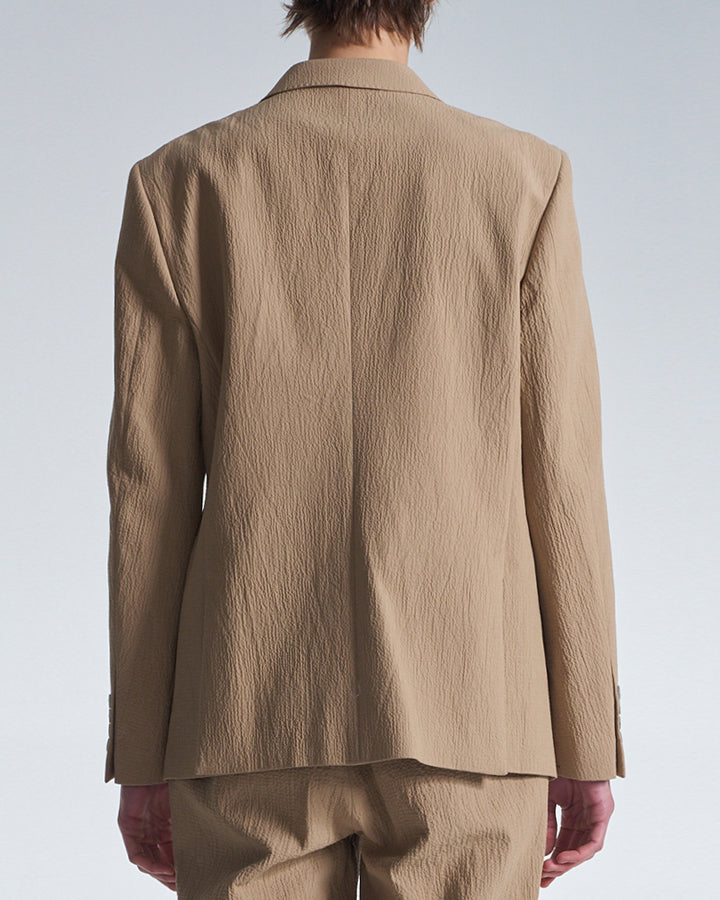 HARRISON WONG / Crepe Cotton Standard Fit Blazer - Peanut