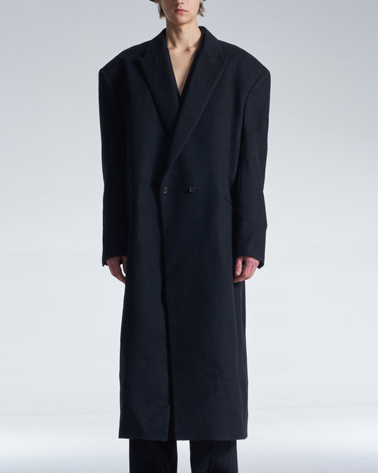 HARRISON WONG / Maxi DB Coat With Wide Shoulder