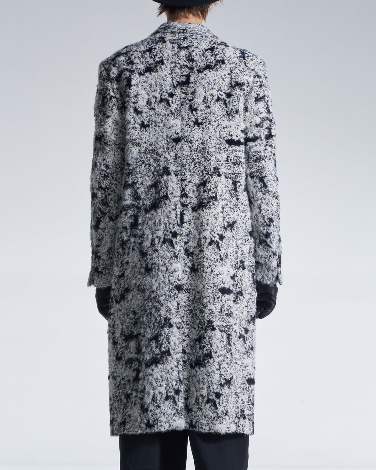 HARRISON WONG / Hairy Abstract Jacquard Long Coat